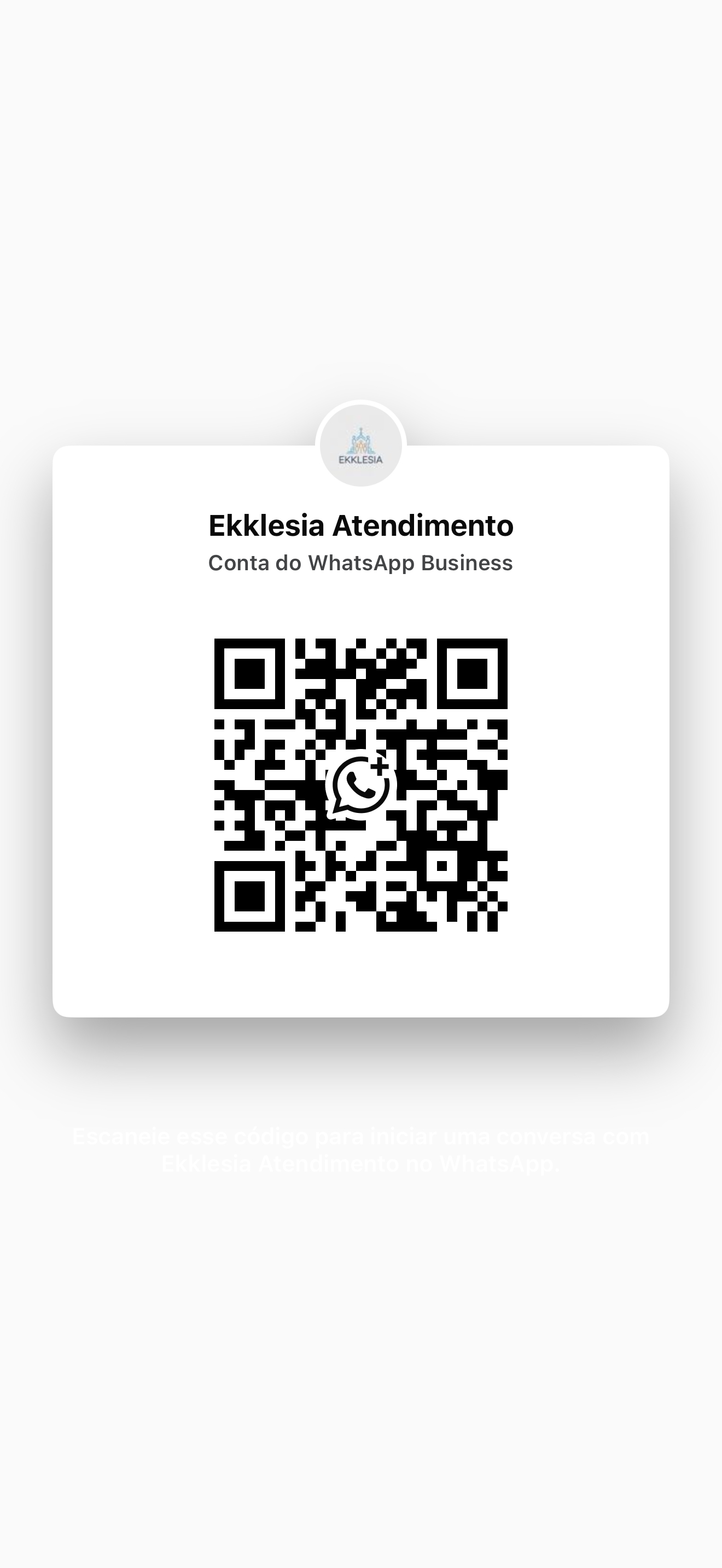 QR Code WhatsApp Ekklesia